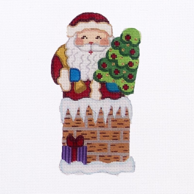 click here to view larger image of Shaped Ornament Santa/Chimney LO-15 (hand painted canvases)
