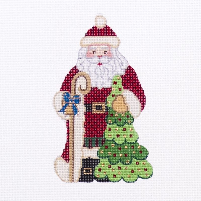 click here to view larger image of Shaped Ornament Santa/Tree LO-17 (hand painted canvases)