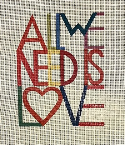 click here to view larger image of All We Need is Love (hand painted canvases)