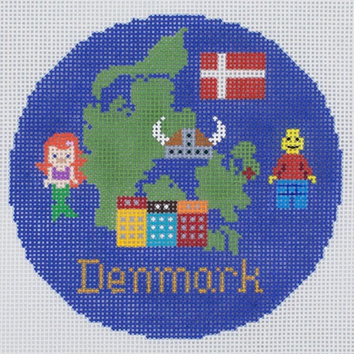 click here to view larger image of Denmark Ornament (hand painted canvases)