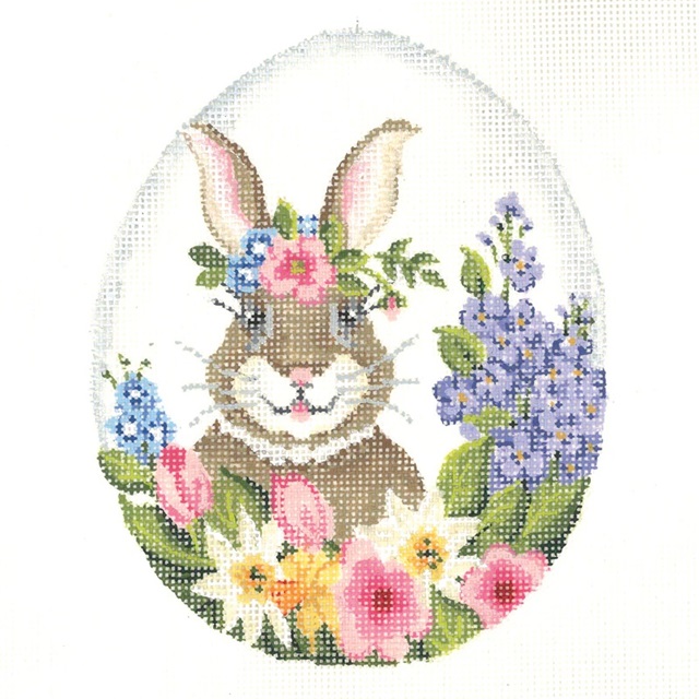 click here to view larger image of Lady Hare in Easter Garden (hand painted canvases)