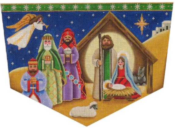 click here to view larger image of Nativity Cuff - 13M (hand painted canvases)