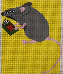 click here to view larger image of Book Mouse (hand painted canvases)