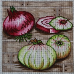 click here to view larger image of Onions (hand painted canvases)