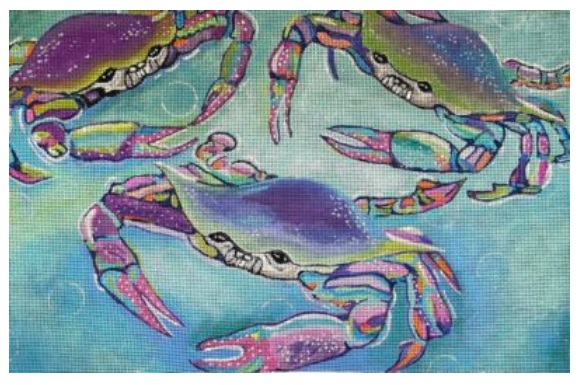 click here to view larger image of Keys Crabs (hand painted canvases)