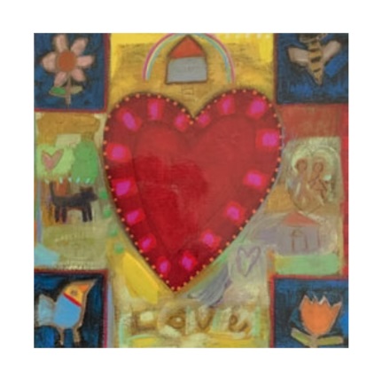 click here to view larger image of Happy Heart (hand painted canvases)