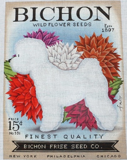 click here to view larger image of Bichon Frise Seed - 18M (hand painted canvases)