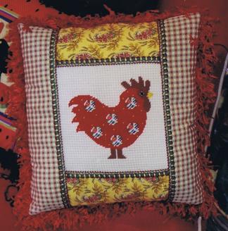 click here to view larger image of Red Rooster (hand painted canvases)