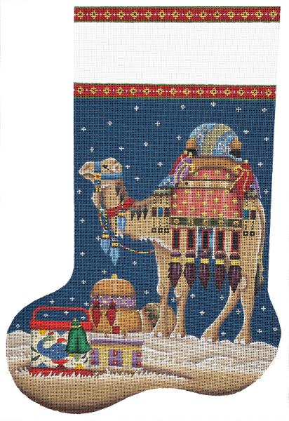 click here to view larger image of Camel Stocking (hand painted canvases)
