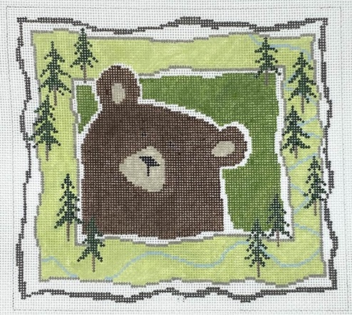 click here to view larger image of Brown Bear and Trees (hand painted canvases)