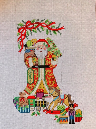 click here to view larger image of Christmas Stocking - 7347 - 18M (hand painted canvases)