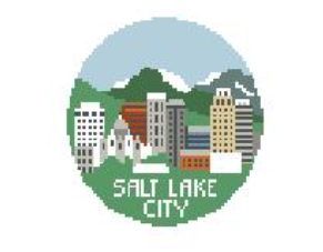 click here to view larger image of Salt Lake City (hand painted canvases)