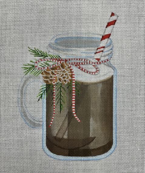 click here to view larger image of Hot Chocolate - Mason Jar (hand painted canvases)