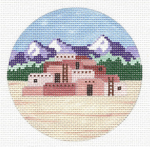 click here to view larger image of Travel Round - New Mexico Taos (hand painted canvases)