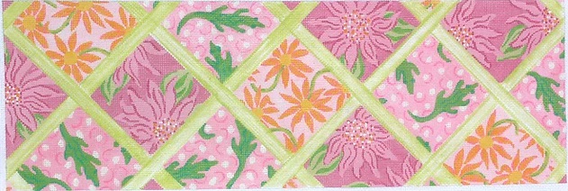 click here to view larger image of Lilly Inspired Lattice Patchwork - PL-21 (hand painted canvases 2)