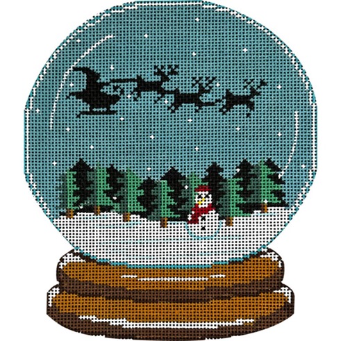 click here to view larger image of Night Before Christmas Snowglobe (hand painted canvases)