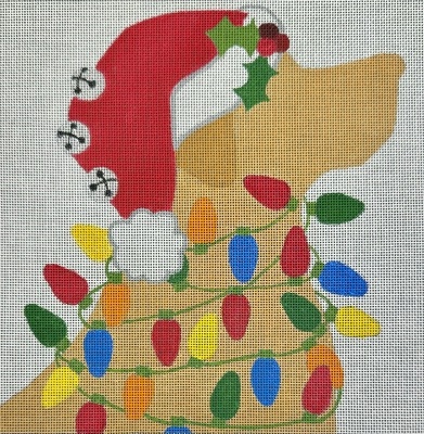 click here to view larger image of Yellow Lab Christmas - 13M (hand painted canvases)