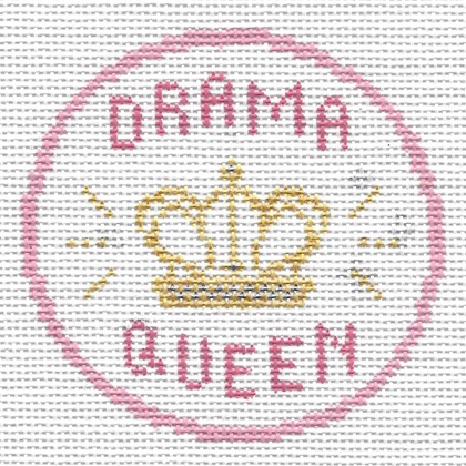 click here to view larger image of Drama Queen Merit/Demerit Badge (hand painted canvases)