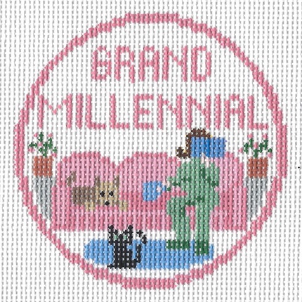 click here to view larger image of Grand Millennial Merit/Demerit Badge (hand painted canvases)