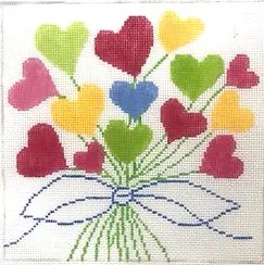 click here to view larger image of Small Sweetheart Bouquet (hand painted canvases)