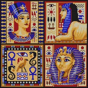 click here to view larger image of Egyptian Motifs (hand painted canvases)