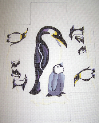 click here to view larger image of Penguins Brick Cover (hand painted canvases)
