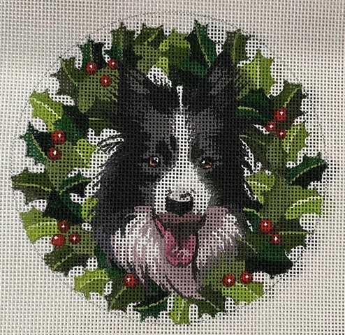 click here to view larger image of Dog Ornament - 335 (hand painted canvases)
