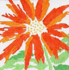 click here to view larger image of Medium Orange Splash Flower (hand painted canvases)