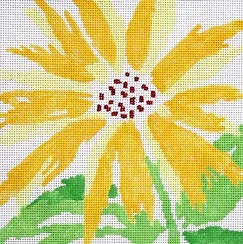 click here to view larger image of Medium Yellow Splash Flower (hand painted canvases)