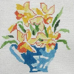 click here to view larger image of Cup of Daffodils (hand painted canvases)