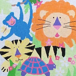 click here to view larger image of Friendly Beasts I (hand painted canvases)