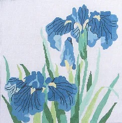 click here to view larger image of Blue Siberian Iris (hand painted canvases)
