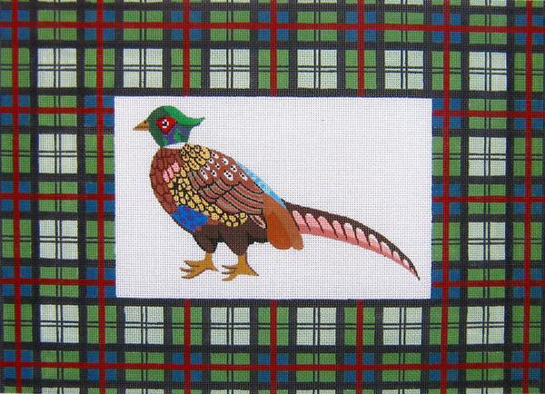 click here to view larger image of Plaid Pheasant (hand painted canvases)