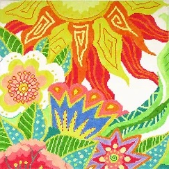 click here to view larger image of Large Tropical Garden (hand painted canvases)