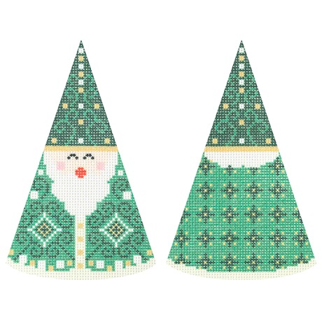 click here to view larger image of Green Santa Cone (printed canvas)