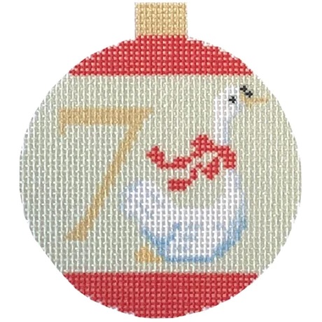click here to view larger image of 12 Days Baubles - 7 Swans A Swimming (printed canvas)