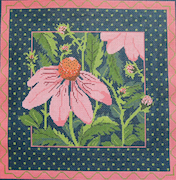 click here to view larger image of Pink  Echinacea (hand painted canvases)
