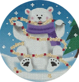 click here to view larger image of Garland Polar Bear (printed canvas)