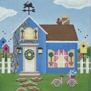 click here to view larger image of Houses in Season - Spring (hand painted canvases)