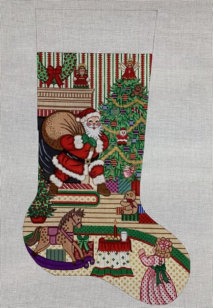 click here to view larger image of Christmas Stocking - 7359-18M (hand painted canvases)