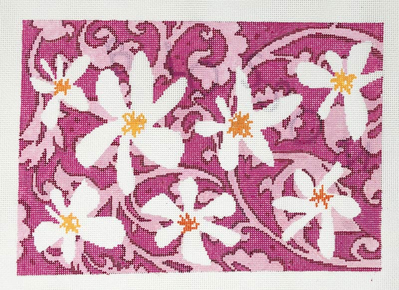 click here to view larger image of Pink w/White Blossoms (hand painted canvases)