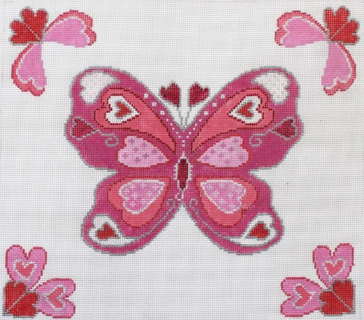 click here to view larger image of Pink Butterflies (hand painted canvases)