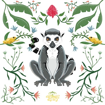 click here to view larger image of Ring Tailed Lemur (hand painted canvases)