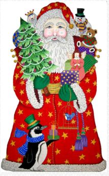 click here to view larger image of American Santa - 13M (hand painted canvases)