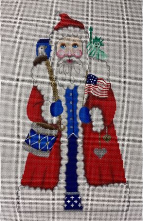 click here to view larger image of Patriotic Santa Stitch Guide (books)