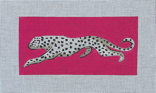click here to view larger image of White Leopard on Pink (hand painted canvases)