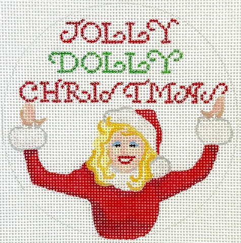 click here to view larger image of Jolly Dolly Christmas (hand painted canvases 2)