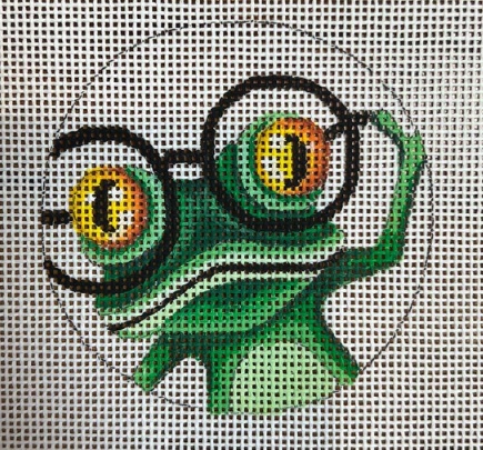 click here to view larger image of Frog in Glasses (hand painted canvases)