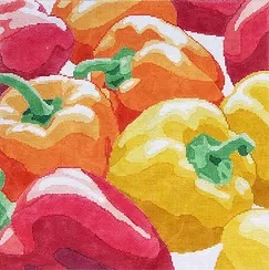 click here to view larger image of Farmers Market - Sweet Peppers (hand painted canvases)