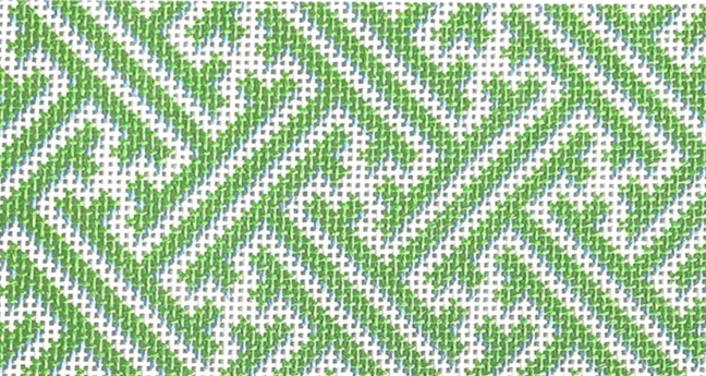 click here to view larger image of Lime Fretwork Insert (printed canvas)